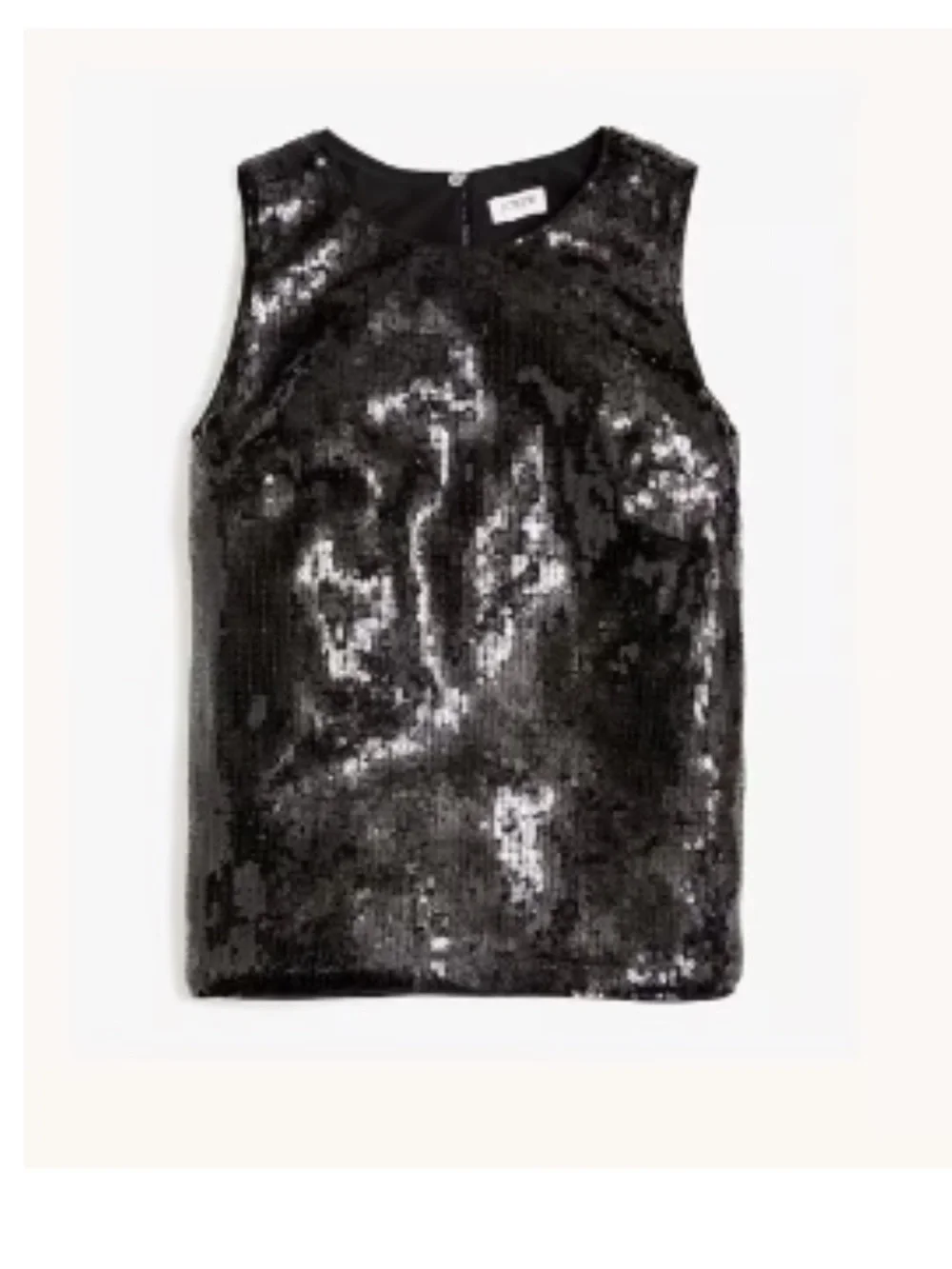 J.Crew jet black sequin sleeveless evening top. XS